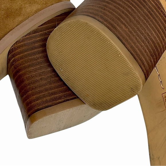 VINCE CAMUTO TORINDI SUEDE & LEATHER LACE UP PEEP TOE BOHEMIAN BOOTIES SZ 7 M - Picture 13 of 16